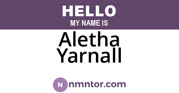 Aletha Yarnall