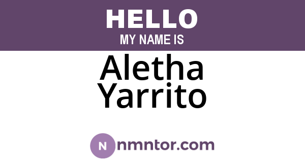 Aletha Yarrito