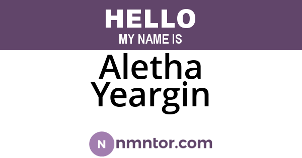 Aletha Yeargin