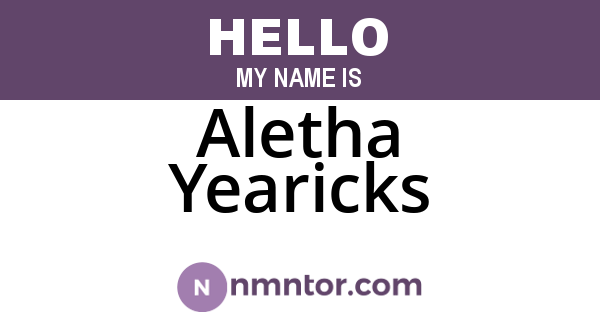Aletha Yearicks