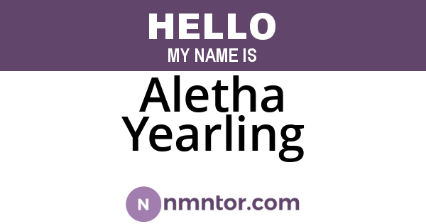 Aletha Yearling
