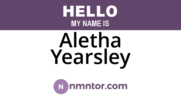 Aletha Yearsley
