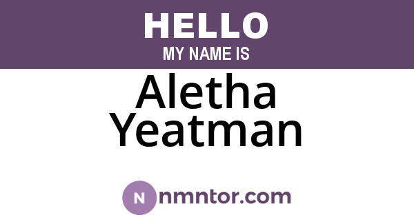 Aletha Yeatman