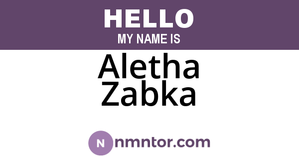Aletha Zabka