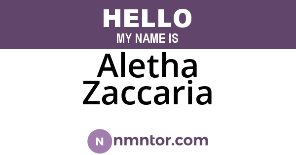 Aletha Zaccaria