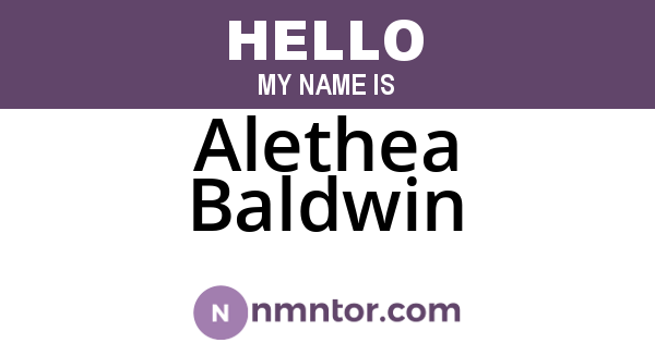 Alethea Baldwin