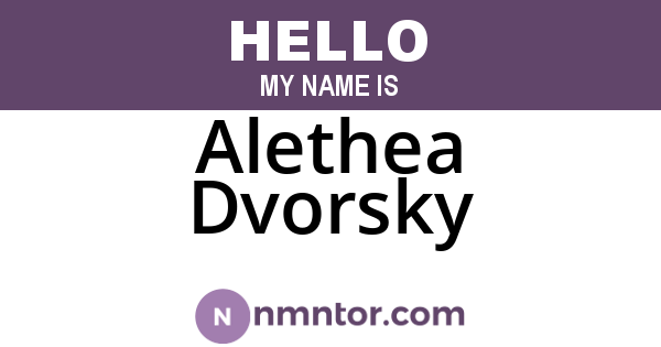 Alethea Dvorsky