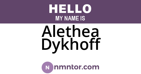 Alethea Dykhoff