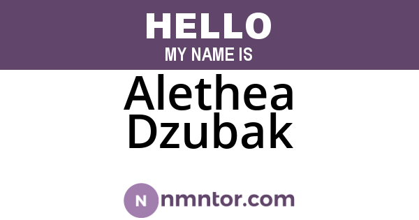 Alethea Dzubak