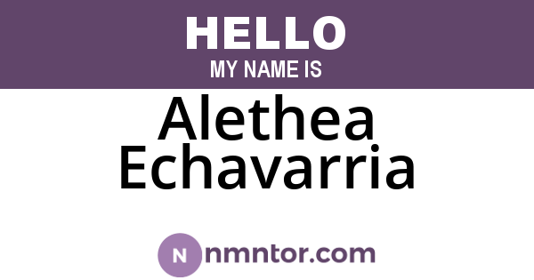 Alethea Echavarria
