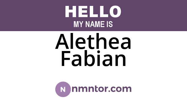 Alethea Fabian
