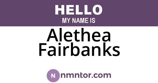 Alethea Fairbanks