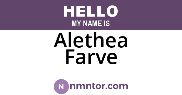 Alethea Farve