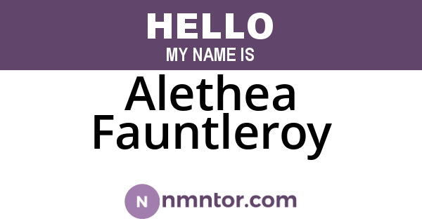Alethea Fauntleroy