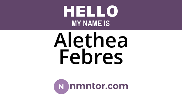 Alethea Febres