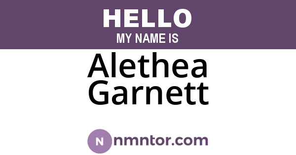 Alethea Garnett