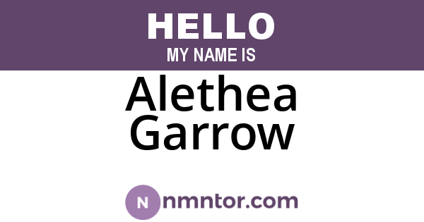 Alethea Garrow