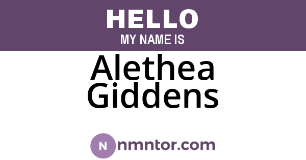 Alethea Giddens