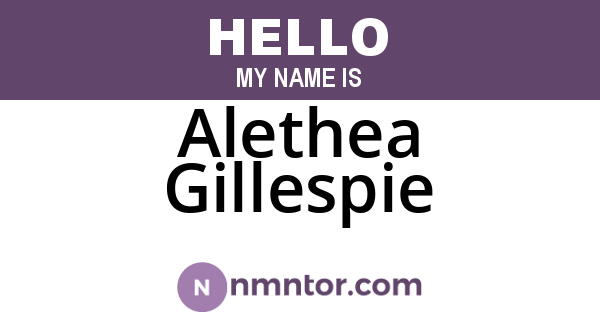 Alethea Gillespie