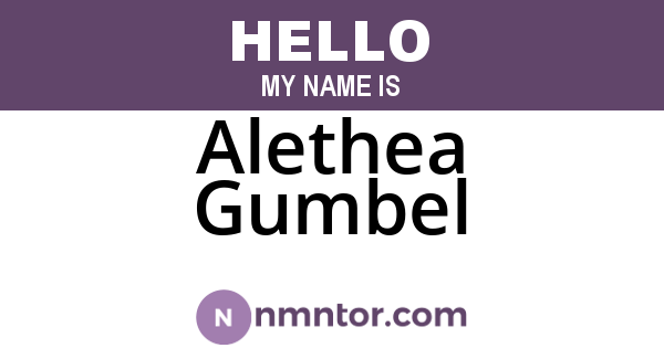Alethea Gumbel