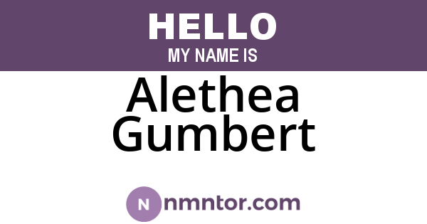 Alethea Gumbert
