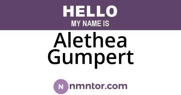 Alethea Gumpert