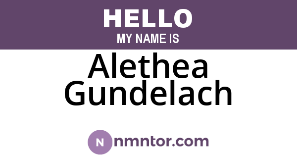 Alethea Gundelach