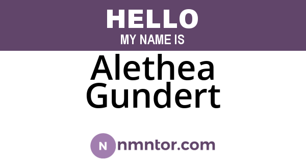 Alethea Gundert