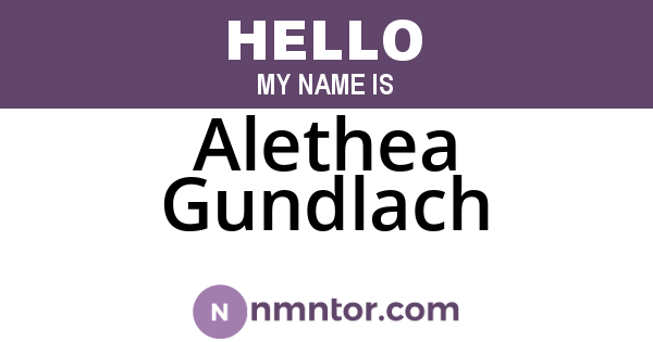 Alethea Gundlach