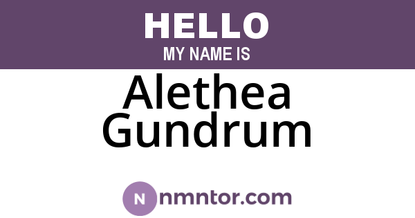 Alethea Gundrum