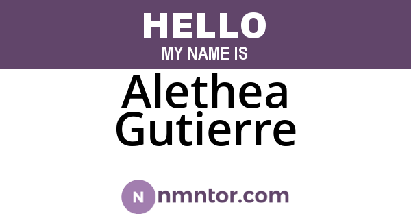 Alethea Gutierre