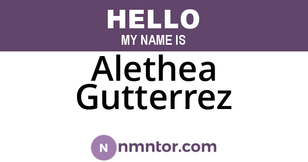 Alethea Gutterrez