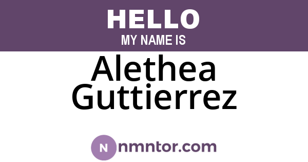 Alethea Guttierrez