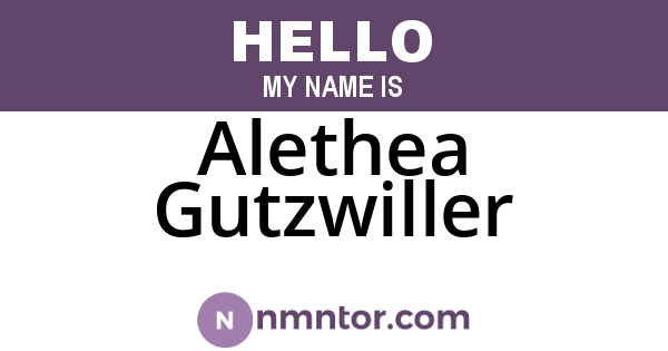 Alethea Gutzwiller