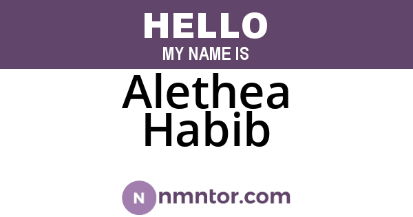Alethea Habib