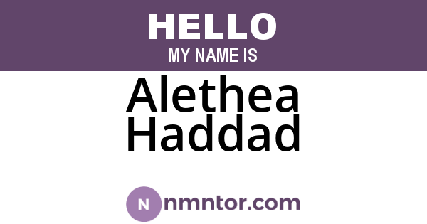 Alethea Haddad