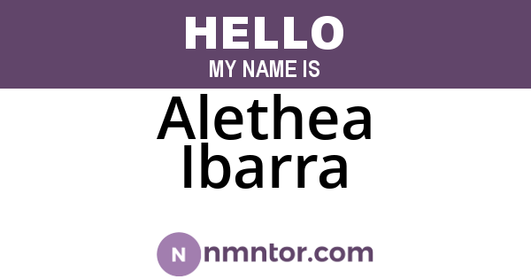 Alethea Ibarra