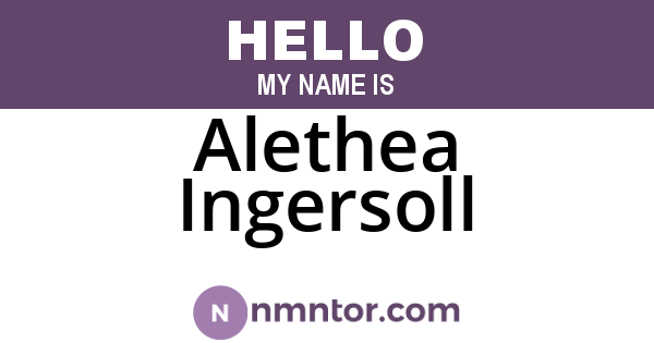 Alethea Ingersoll
