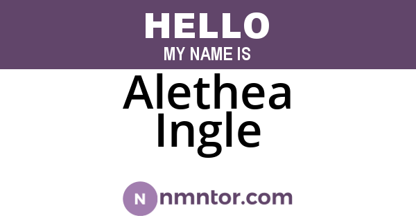 Alethea Ingle
