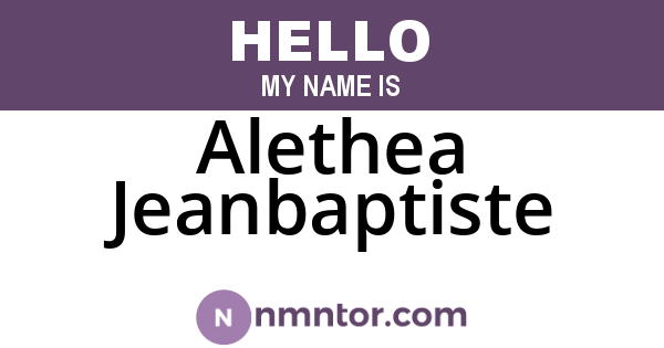 Alethea Jeanbaptiste