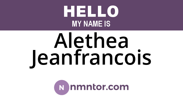 Alethea Jeanfrancois