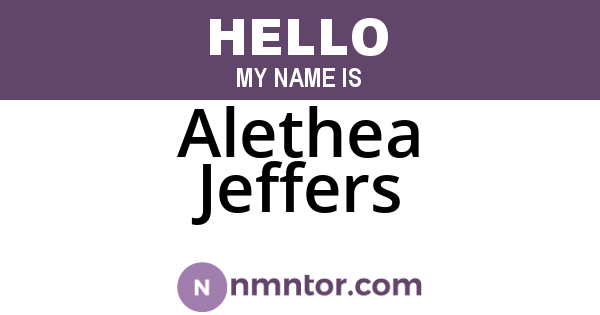 Alethea Jeffers