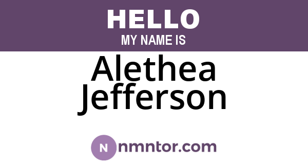 Alethea Jefferson