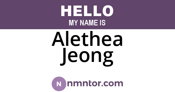 Alethea Jeong