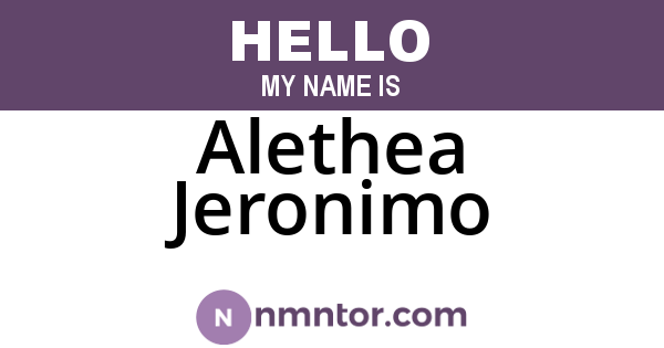Alethea Jeronimo
