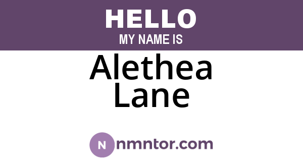 Alethea Lane