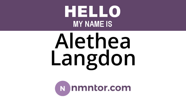 Alethea Langdon