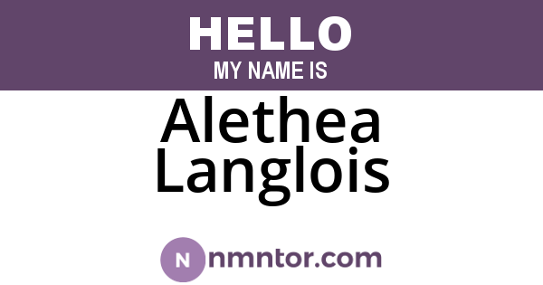 Alethea Langlois