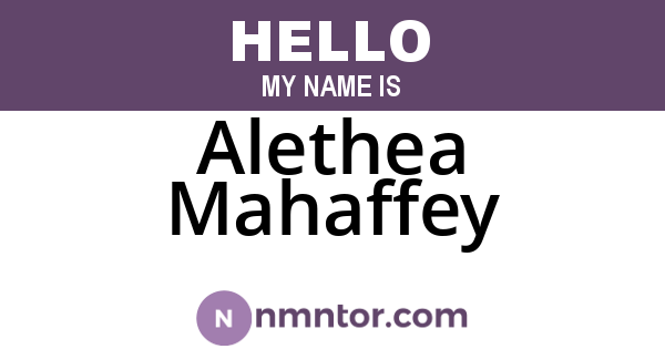 Alethea Mahaffey