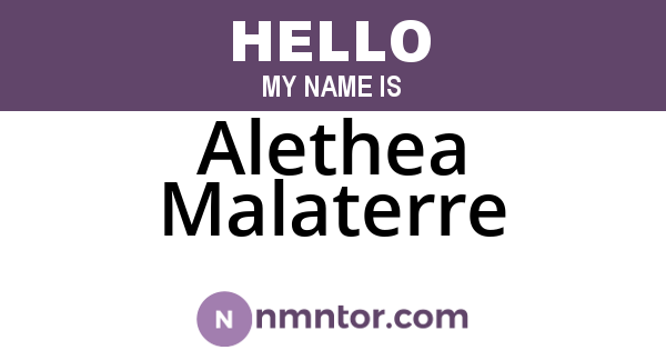 Alethea Malaterre